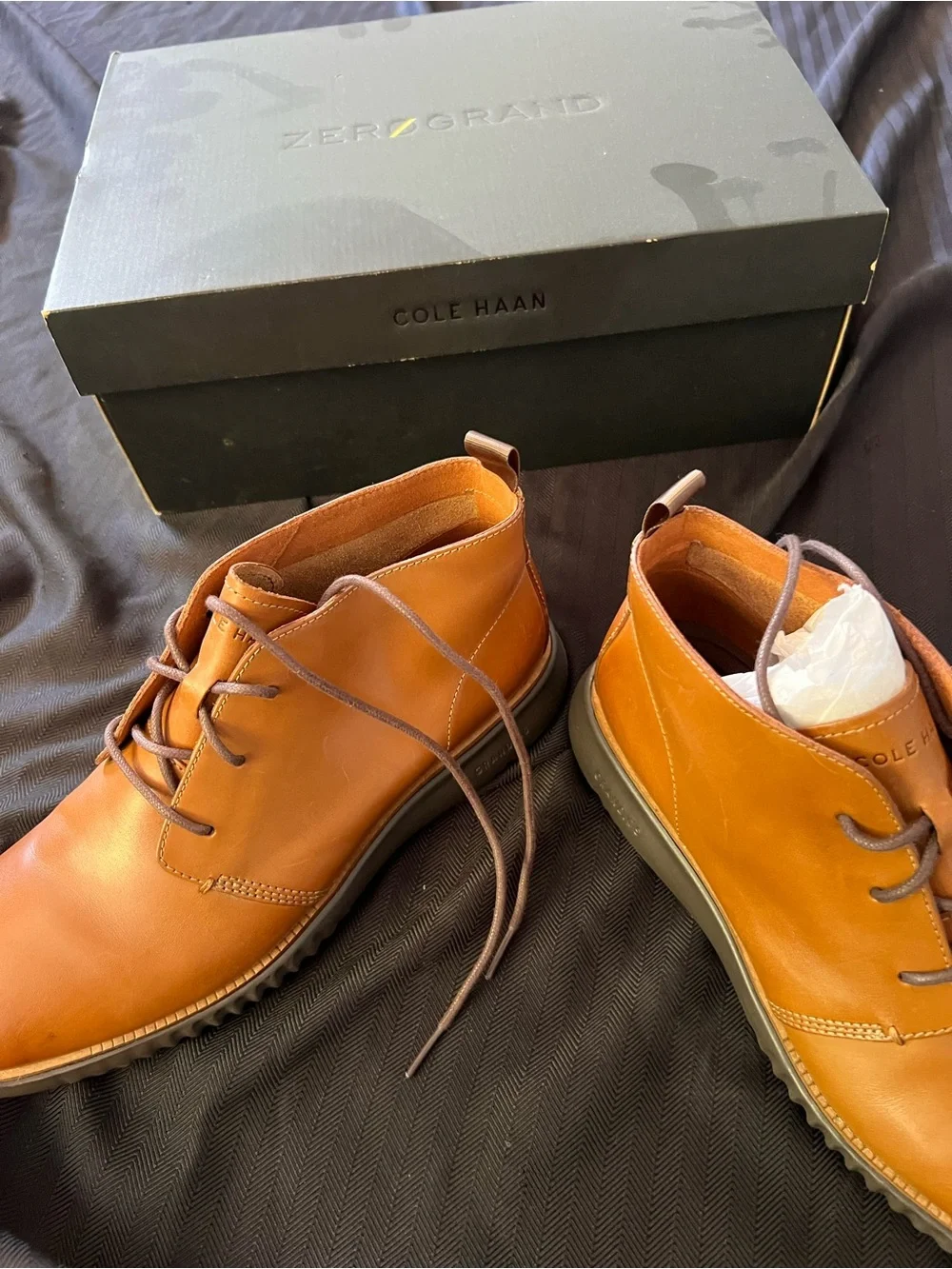 Cole Haan 2.ZERØGRAND Chukka Boots British Tan Men’s 9.5 M